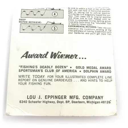 Eppinger Dardevle Midget, червоний/білий/нікель, 6 г, блесна коливалка (колебалка) #6905