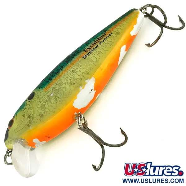 Heddon Excalibur Shallow Runner Bill Dance Swim N Image, золото/зелений, 12,5 г, воблер #6906