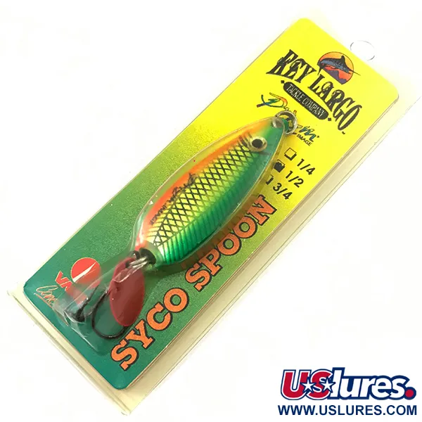  Key Largo Syco Spoon UV (світиться в ультрафіолеті), райдужна рибка, 14 г, блесна коливалка (колебалка) #6907