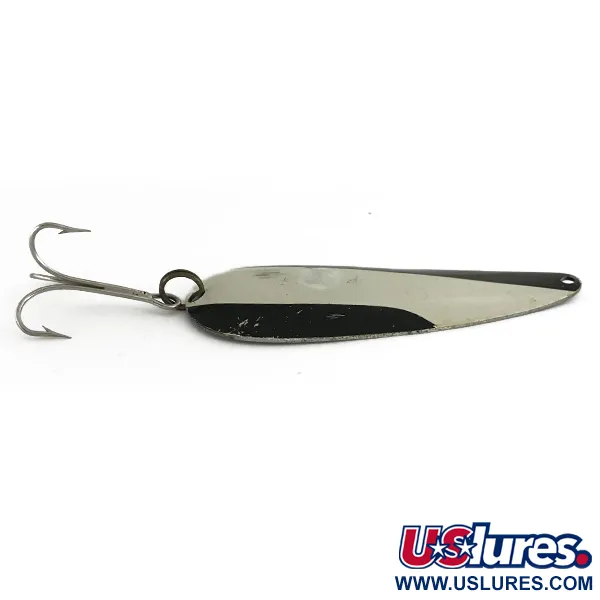 Nebco FlashBait 66, чорний/білий/нікель, 21 г, блесна коливалка (колебалка) #6929