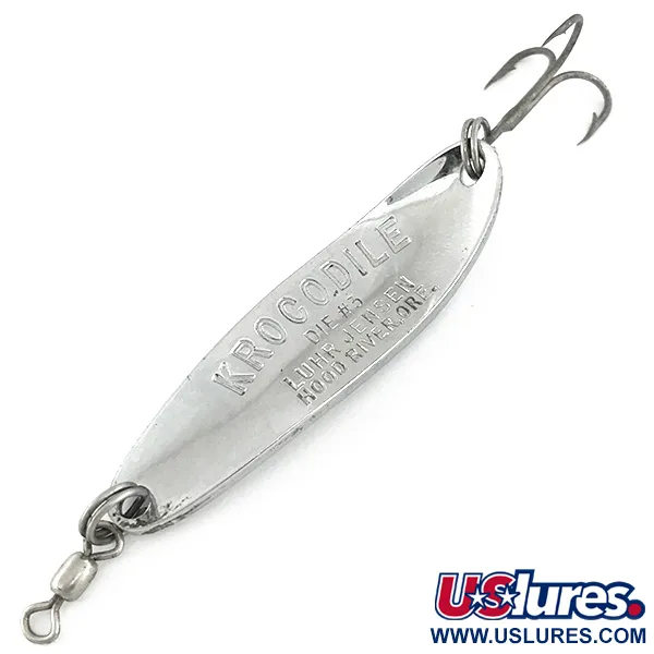 Luhr Jensen Krocodile DIE #3, нікель, 14 г, блесна коливалка (колебалка) #6935
