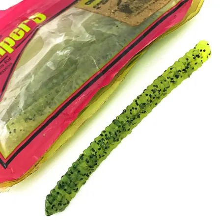 Chompers Garlic&Sаlt, силікон, 10 шт., Chartreuse Pepper, до рибалки #6951