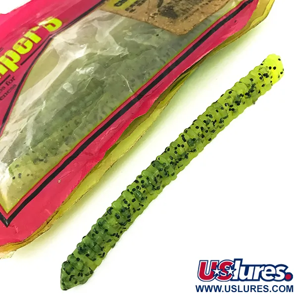 Chompers Garlic&Sаlt, силікон, 10 шт., Chartreuse Pepper, до рибалки #6951