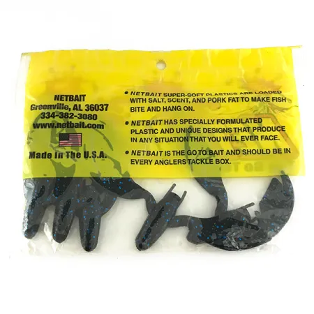 NetBait Netbait Chunk Sr, силікон, 5 шт., Black Blue, до рибалки #6956