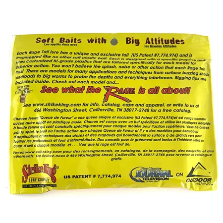 Strike King STRIKE KING Rage Tail, силікон, 6 шт., Hard Candy, до рибалки #6958