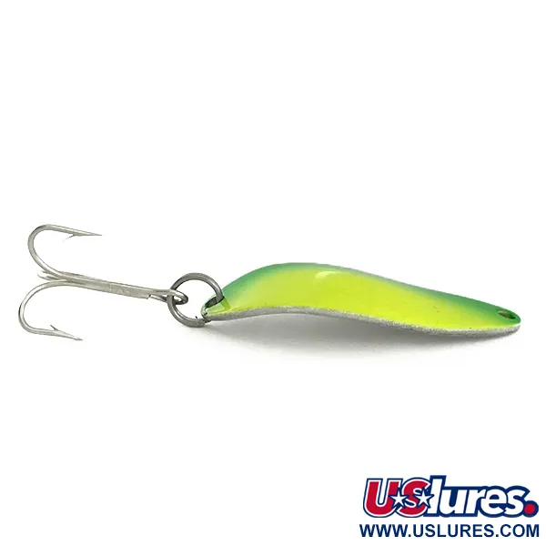 Seneca Little Cleo (Hula Girl), жовтий/зелений/нікель, 10 г, блесна коливалка (колебалка) #6968