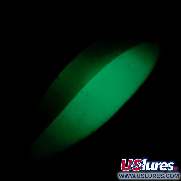 Seneca Little Cleo (Hula Girl, світиться в темряві), білий/зелений/нікель, 18 г, блесна коливалка (колебалка) #6969