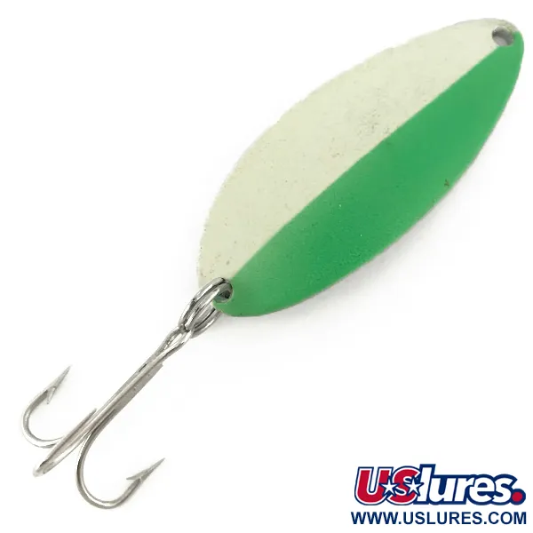 Seneca Little Cleo (Hula Girl, світиться в темряві), білий/зелений/нікель, 18 г, блесна коливалка (колебалка) #6969