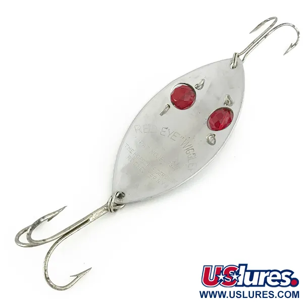 Hofschneider Red Eye Wiggler, нікель/червоний, 25 г, блесна коливалка (колебалка) #7024