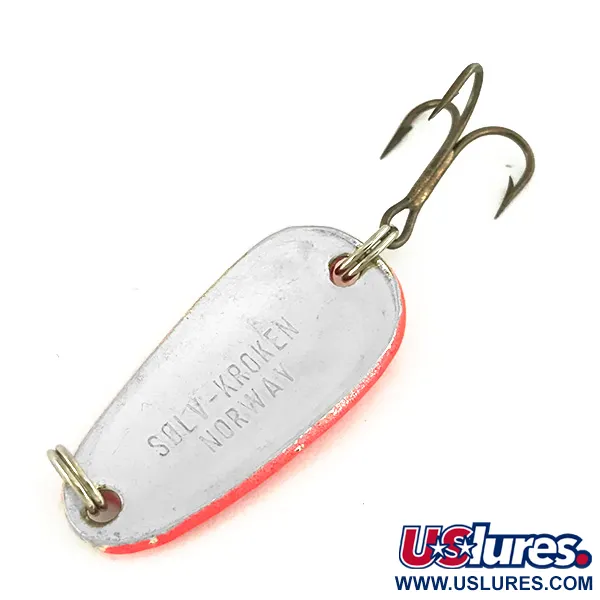  Sølvkroken Spesial Classic UV (світиться в ультрафіолеті), червоний/срібло, 7 г, блесна коливалка (колебалка) #7048