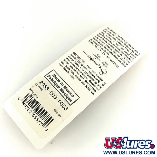  Luhr Jensen Fire Max Miracle 3, мідь, 11 г, блешня оберталка (вертушка) #7057