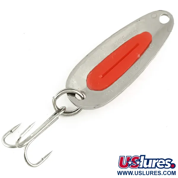  Blue Fox Pixee UV (світиться в ультрафіолеті), карбований нікель/червоний, 4,5 г, блесна коливалка (колебалка) #7067