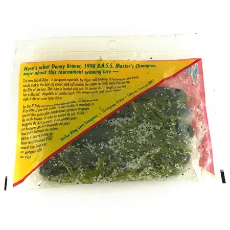 Strike King Flipt-N-Tube, силікон, 7 шт., Green Pumpkin , до рибалки #7090