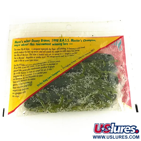  Strike King Flipt-N-Tube, силікон, 7 шт., Green Pumpkin , , до рибалки #7090