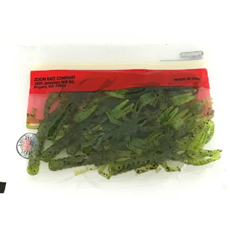 Zoom Lil Critter Craw, силікон 12 шт., Wat Seed/Chartreuse, до рибалки #7091