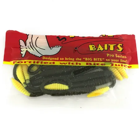 Big Bite Baits Jeff Kriet - Squirrel Tail Worm, силікон, 10 шт., Green Pumpkin Chart Tail, до рибалки #7093