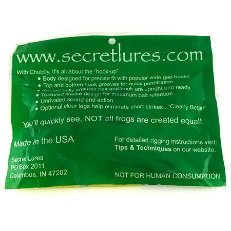 Secret Lures Clear Legged Chubby Frog, силікон, 4 шт., Super Shad, до рибалки #7095