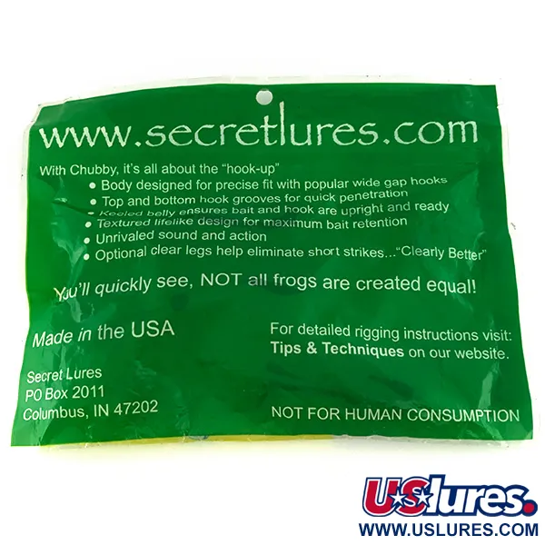  Secret Lures Clear Legged Chubby Frog, силікон, 4 шт., Super Shad, , до рибалки #7095