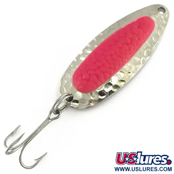  Blue Fox Pixee UV (світиться в ультрафіолеті), карбований нікель/рожевий, 14 г, блесна коливалка (колебалка) #7099