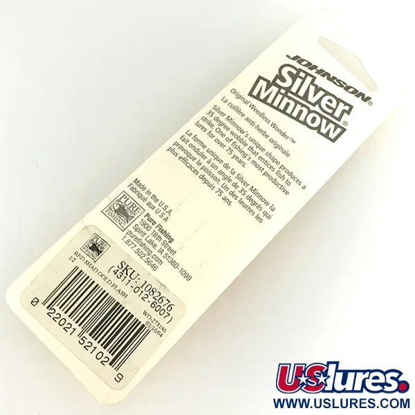  Незачіпляйка Johnson Silver Minnow, Новое, 14 г, блесна коливалка (колебалка) #7102