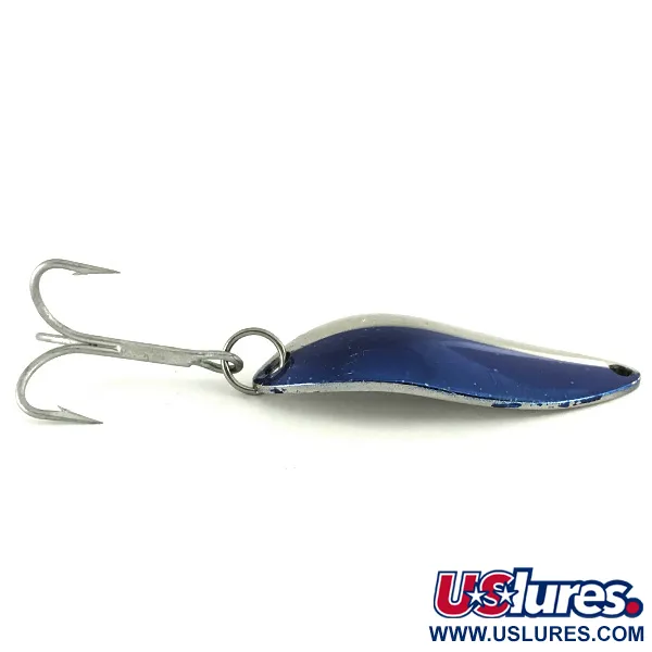 Luhr Jensen Krocodile Stubby, нікель/фіолетовий, 14 г, блесна коливалка (колебалка) #7118