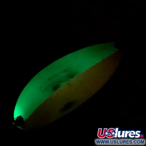 Seneca Little Cleo (Hula Girl) тролінгова (світиться в темряві), білий/помаранчевий/нікель, 5 г, блесна коливалка (колебалка) #7120