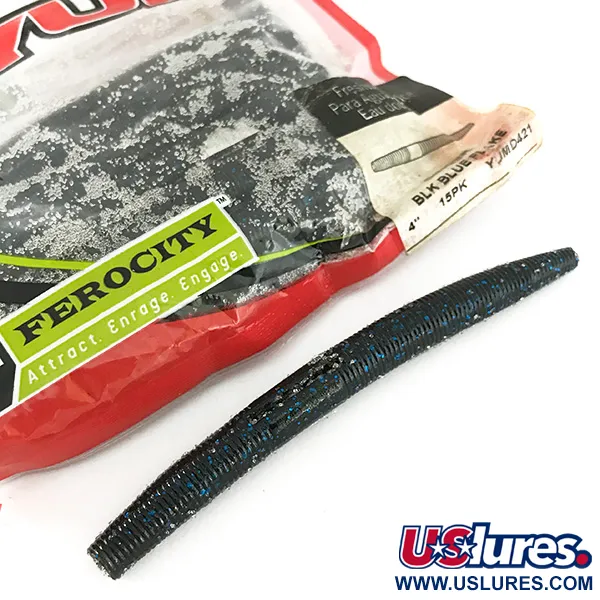  YUM Dinger, силікон, 14 шт., BLK Blue, , до рибалки #7121