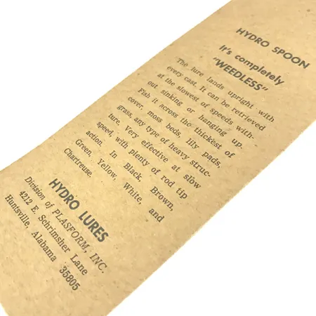 Hydro Lures ​Незачіпляйка Hydro Spoon, Чорне, 11 г, блесна коливалка (колебалка) #15668