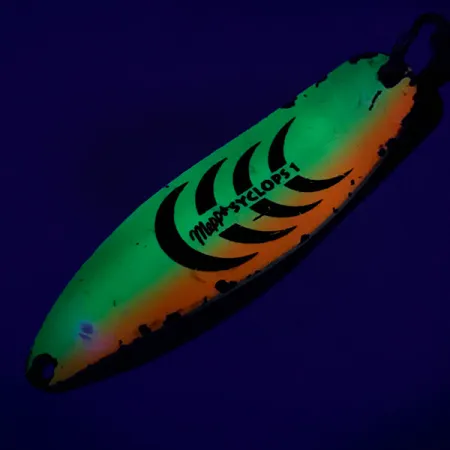 Mepps Syclops 1 UV (світиться в ультрафіолеті), Fire Tiger, 12 г, блесна коливалка (колебалка) #7230