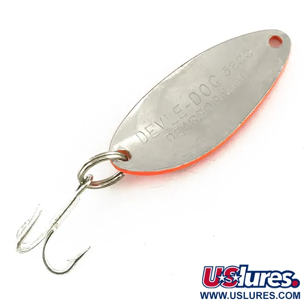 Eppinger Dardevle Devle-Dog 5200 UV (світиться в ультрафіолеті), червоний/чорний/нікель, 7 г, блесна коливалка (колебалка) #7314