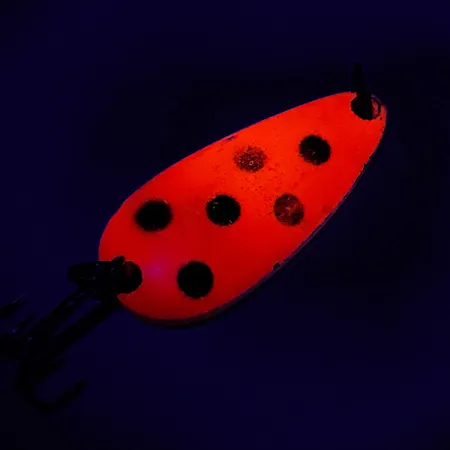 Luhr Jensen UV (світиться в ультрафіолеті), малиновий/чорний/золото, 7 г, блесна коливалка (колебалка) #7321