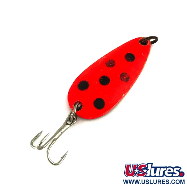  Luhr Jensen UV (світиться в ультрафіолеті), малиновий/чорний/золото, 7 г, блесна коливалка (колебалка) #7321