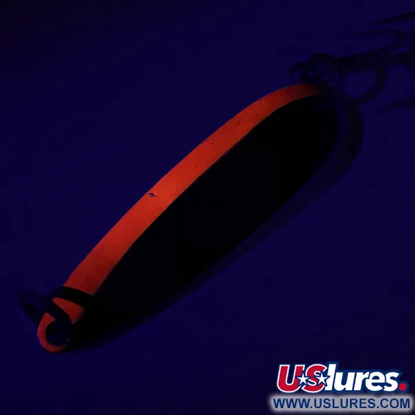 Luhr Jensen Krocodile DIE #4 UV (світиться в ультрафіолеті), нікель/червоний, 19 г, блесна коливалка (колебалка) #7411