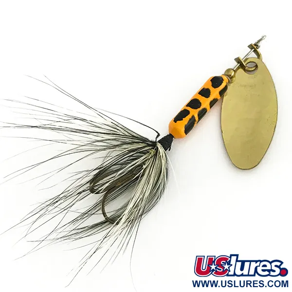 Yakima Bait Worden’s Original Rooster Tail, золото/чорний/жовтий, 3,6 г, блешня оберталка (вертушка) #7415