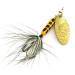 Yakima Bait Worden’s Original Rooster Tail, золото/чорний/жовтий, 3,6 г, блешня оберталка (вертушка) #7415
