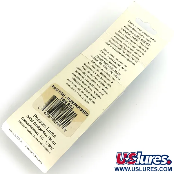  Possum Lures Pan Fish Pumpkinseed, Pumpkinseed, 12 г, до рибалки #7426