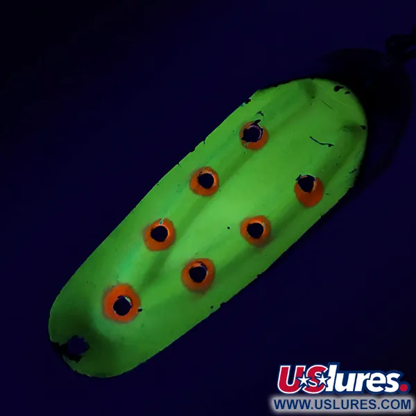 Rustowicz Charger №3 UV (світиться в ультрафіолеті), жовтий/червоний/нікель, 12,5 г, блесна коливалка (колебалка) #7432