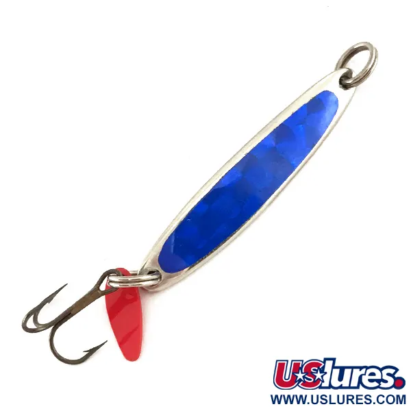  Bay de Noc Swedish Pimple, нікель/синій, 5,5 г, блесна коливалка (колебалка) #7442