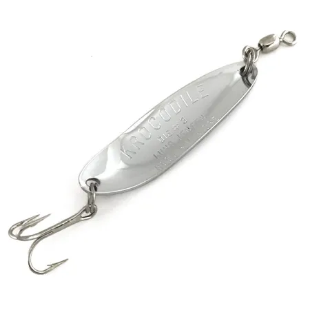 Luhr Jensen Krocodile DIE #3 UV (світиться в ультрафіолеті), карбований нікель/помаранчевий, 10 г, блесна коливалка (колебалка) #7448