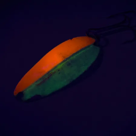 TODDCO Main liner UV (світиться в ультрафіолеті та в темряві), червоний/білий/нікель Glow - світиться в темряві. UV - світиться в ультрафіолеті, 11 г, блесна коливалка (колебалка) #7451