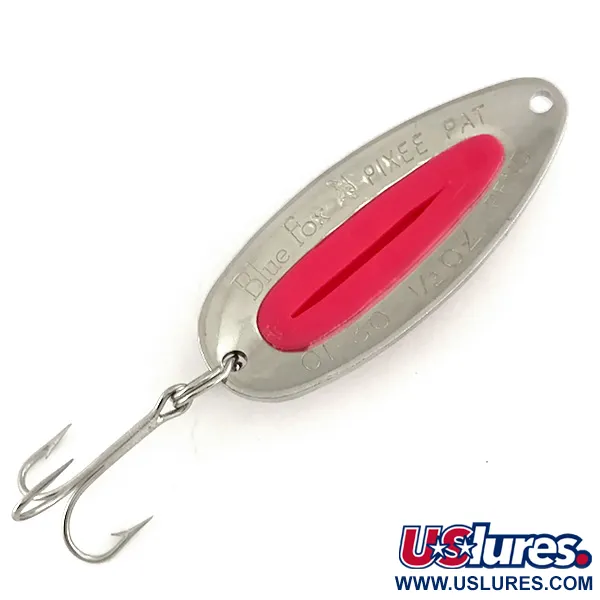  Blue Fox Pixee UV (світиться в ультрафіолеті), карбований нікель/рожевий, 14 г, блесна коливалка (колебалка) #7466