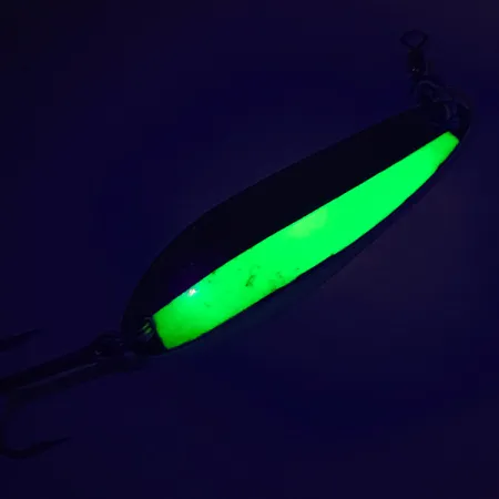 Luhr Jensen Krocodile DIE #3 UV (світиться в ультрафіолеті), нікель/шартрез, 10 г, блесна коливалка (колебалка) #7483