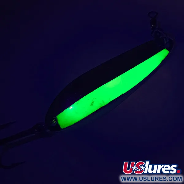 Luhr Jensen Krocodile DIE #3 UV (світиться в ультрафіолеті), нікель/шартрез, 10 г, блесна коливалка (колебалка) #7483