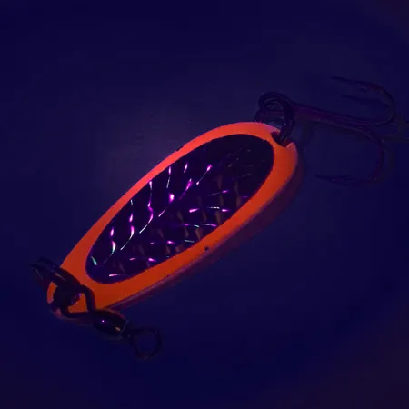 Luhr Jensen Krocodile UV (світиться в ультрафіолеті), червоний/чорний, 9 г, блесна коливалка (колебалка) #7485