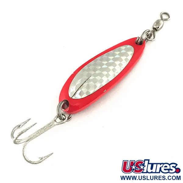 Luhr Jensen Krocodile UV (світиться в ультрафіолеті), червоний/чорний, 9 г, блесна коливалка (колебалка) #7485