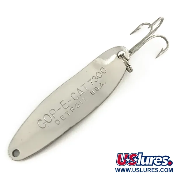 Eppinger Dardevle Cop-E-Cat 7300, нікель/зелений, 10 г, блесна коливалка (колебалка) #7487