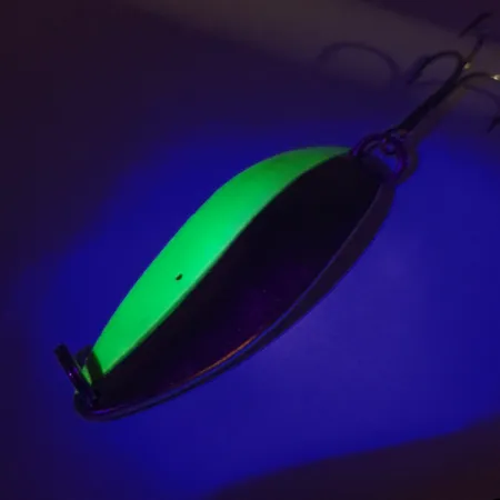 Seneca Little Cleo (Hula Girl, UV - світиться в ультрафіолеті), нікель/зелений, 21 г, блесна коливалка (колебалка) #7504