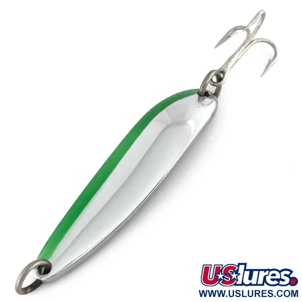 Luhr Jensen Krocodile DIE #4, нікель/зелений, 19 г, блесна коливалка (колебалка) #7517