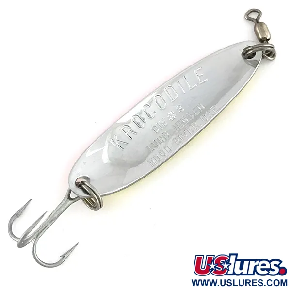 Luhr Jensen Krocodile DIE #3 UV (світиться в ультрафіолеті), жовтий/червоний/чорний/нікель, 14 г, блесна коливалка (колебалка) #7523