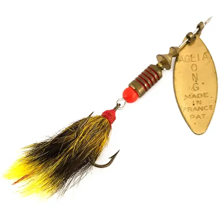 Mepps Aglia Long 2 Dressed (з хвосту білки), латунь, 7,3 г, блешня оберталка (вертушка) #7531